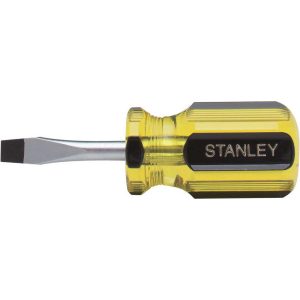 STANLEY Slotted Screwdriver: 1/4" Width, 3-1/2" OAL, 1-1/2" Blade Length 66-161-A