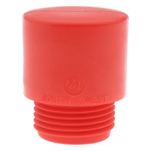 MALLET MFG BY SOUTHWEST INC. 1-1/4" Face Diam, Grade Medium, Red Hammer Tip/Face 030114