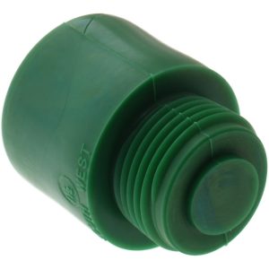 MALLET MFG BY SOUTHWEST INC. 1-1/2" Face Diam, Grade Hard, Green Hammer Tip/Face 040112