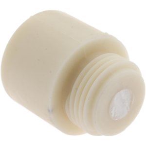 MALLET MFG BY SOUTHWEST INC. 1" Face Diam, Grade Tough, White Hammer Tip/Face 050001
