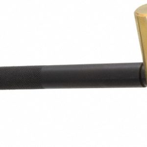 GROZ Dead Blow Hammer: 4 lb Head, 1-3/4" Face Dia, Brass Head BRH/4