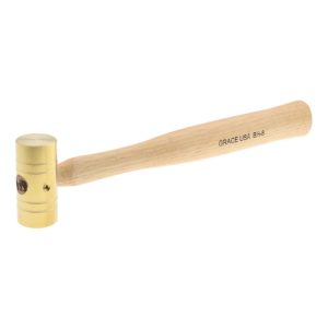 GRACE METAL PRODUCTS INC. Non-Marring Hammer: 8 oz, 1" Face Dia, Brass Head BH-8