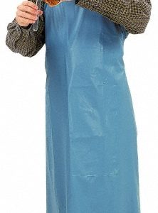 SAFETY ZONE Disposable & Chemical-Resistant Apron: 45" Length, 6.00 mil Thick, Blue MUB-45SZ
