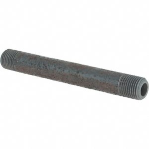 VALUE COLLECTION Black Pipe Nipple: 1/8" Dia x 3" Long, Schedule 80 1/876.2BLKBN80