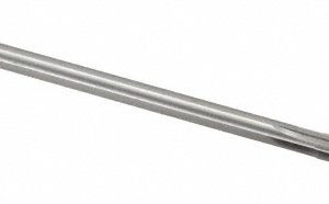 ALVORD POLK Chucking Reamer: #19, 4-1/2" OAL, 1-1/8" Flute Length, Straight, Straight-Cylindrical, HSS 00072