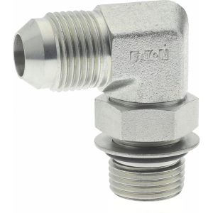 EATON Steel Flared Tube 90 Deg Straight Thread Elbow: 1/2" OD, 37 deg Flared Angle 2062-8-8S