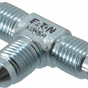 EATON Steel Flared Tube Union Tee: 1/4" OD, 7/16-20 Thread, 37 deg Flared Angle 2033-4-4S
