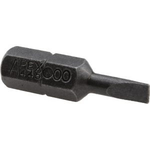 APEX 0.138" x 0.025" Blade, 1/4" Drive Slotted Screwdriver Bit 445-00X