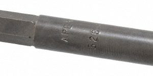 APEX Power Screwdriver Bit: 0.312" Blade Width, 1/4" Hex Drive 326-5X