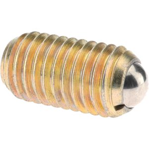 GIBRALTAR Threaded Ball Plunger: M12 x 1.75, 0.315" Ball Dia, 0.866" Body Length, 0.098" Max Ball Reach MSW10-8BHYZ-G