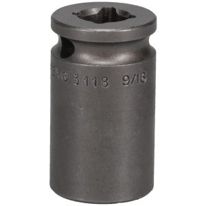 APEX Impact Socket: 3/8" Drive, 9/16" Socket, Hex Drive 3118