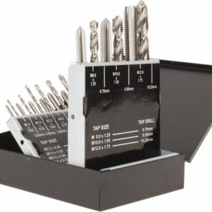 VALUE COLLECTION Tap & Drill Set: M2.5 x 0.45 to M12 x 1.75 Taps, 2.05 to 10.2 mm Drills 314-9583