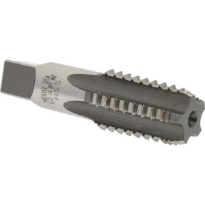 HERTEL 1/2-14 NPT, 5 Flutes, Bright Finish, High Speed Steel, Interrupted Thread Pipe Tap R127607-S