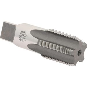 HERTEL 3/4-14 NPT, 5 Flutes, Bright Finish, High Speed Steel, Interrupted Thread Pipe Tap R127735-S