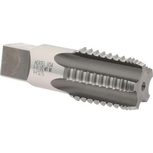 HERTEL 1 - 11-1/2 NPT, 5 Flutes, Bright Finish, High Speed Steel, Interrupted Thread Pipe Tap R127826-S