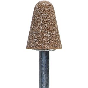 NORTON Mounted Point: 1-1/8" Thick, 1/4" Shank Dia, A5, 36 Grit, Very Coarse 61463624381
