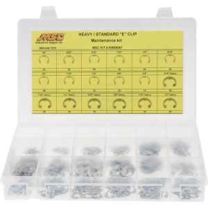 NOVA FASTENERS CO.INC. 565 Piece, 1/8 to 3/4", Steel, E Style External Retaining Ring Assortment NFC-KIT252
