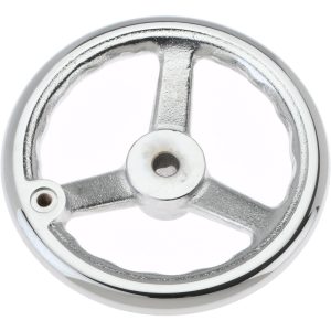 GIBRALTAR Spoked Offset Handwheel: Chrome-Plated A23-8-G