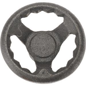 GIBRALTAR Spoked Offset Handwheel: Plain Finish CIHW-7500-5-G