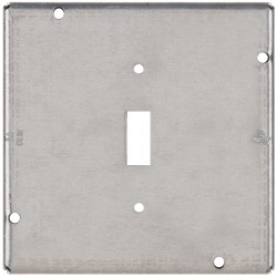 COOPER CROUSE-HINDS Square Surface Electrical Box Cover: Steel TP720