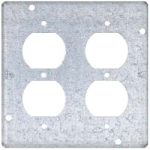 COOPER CROUSE-HINDS Square Surface Electrical Box Cover: Steel TP728