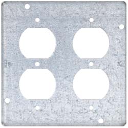 COOPER CROUSE-HINDS Square Surface Electrical Box Cover: Steel TP728