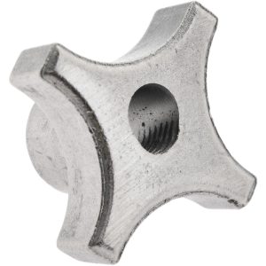 NORTHWESTERN TOOLS INC 2-1/2" Diam, 1/2-13 Thread, 1-1/8" High, Cast Steel, Cadmium Plated, Quick Acting Hand Knob 28104