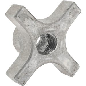 NORTHWESTERN TOOLS INC 3" Diam, 5/8-11 Thread, 1-1/4" High, Cast Steel, Cadmium Plated, Quick Acting Hand Knob 28105