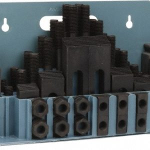VALUE COLLECTION Fixture Clamp Step Block & Clamp Set: 52 Pc, 5/8-11 Stud Thread, 11/16" T-Slot, 1" Step Block Width 400-3740