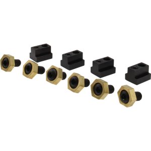MITEE-BITE Fixture Clamp T-Slot Set: 12 Pc, 1/2-13 Stud Thread, 5/8" T-Slot, 1" Step Block Width 10644