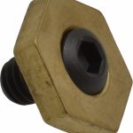 MITEE-BITE 13/16" Brass Hex, 5/16-18 Stud Thread, Symmetrical Hex Clamp 10201