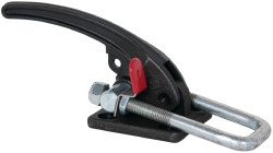 DE-STA-CO Pull-Action Latch Clamp: Horizontal, 7,500 lb, U-Hook, Flanged Base 385