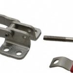 DE-STA-CO Pull-Action Latch Clamp: Horizontal, 200 lb, J-Hook, Flanged Base 330-SS