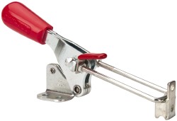 DE-STA-CO Pull-Action Latch Clamp: Vertical, 500 lb, U-Hook, Flanged Base 324
