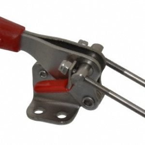 DE-STA-CO Pull-Action Latch Clamp: Vertical, 500 lb, U-Hook, Flanged Base 324-SS