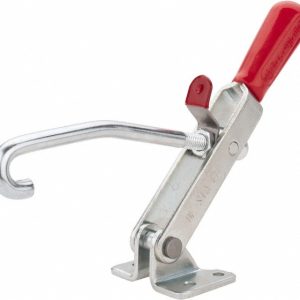DE-STA-CO Pull-Action Latch Clamp: Horizontal, 375 lb, J-Hook, Flanged Base 351