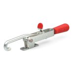 DE-STA-CO Pull-Action Latch Clamp: Horizontal, 375 lb, J-Hook, Right Flanged Base 351-B
