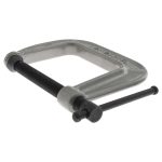 GIBRALTAR C-Clamp: 2-1/2" Max Opening, 1-7/16" Throat Depth, Light-Duty, Cast Iron Body, Malleable Iron Anvil CCM00434