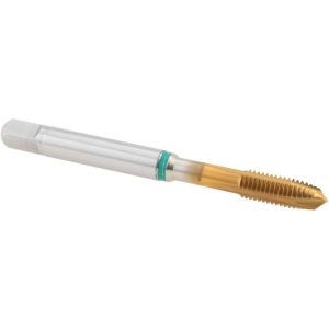 GUHRING Spiral Point STI Tap: #8-32 UNC, 3 Flutes, Plug, Cobalt, TiN Finish 9039900041660