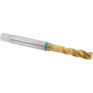 GUHRING #8-32 UNC, 3 Flute, 40&deg; Helix, Modified Bottoming Chamfer, TiN Finish, Cobalt Spiral Flute STI Tap 9039880041660