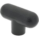 GIBRALTAR 1/4-20 Hole Thread, 2-1/4" Head Length, Thermoplastic, Female Insert Bar / Wing Knob G10-3081