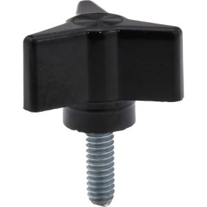 GIBRALTAR 1-1/2" Head Dia, 7/8" High, 3/4" Long Thread, Glossy Coated Phenolic 3 Arm Knob G10-3035AW