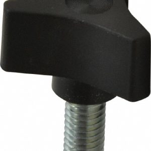 GIBRALTAR 1-1/2" Head Dia, 7/8" High, 1" Long Thread, Textured Coated Thermoplastic 3 Arm Knob G10-3036-E