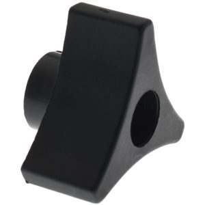GIBRALTAR 1-1/2" Head Dia, 1/4-20 Hole, 7/8" High, Textured Coated Thermoplastic 3 Arm Knob G10-3036-L