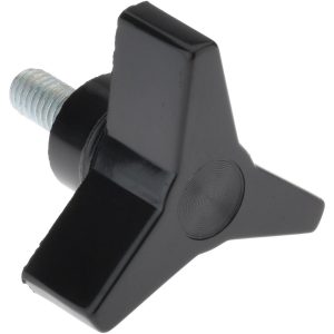 GIBRALTAR 2" Head Dia, 1" High, 3/4" Long Thread, Glossy Coated Phenolic 3 Arm Knob G10-3040CG