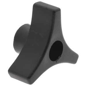 GIBRALTAR 2" Head Dia, 5/16-18 Hole, 1" High, Textured Coated Thermoplastic 3 Arm Knob G10-3041-M