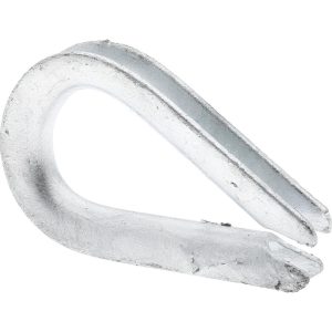 VALUE COLLECTION Wire Rope Thimble Clip: 1/8" Rope Dia, Steel 40400