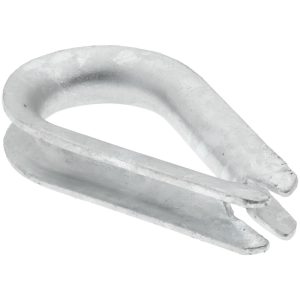 VALUE COLLECTION Wire Rope Thimble Clip: 3/16" Rope Dia, Steel 40405
