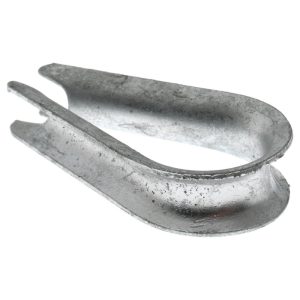 VALUE COLLECTION Wire Rope Thimble Clip: 1/4" Rope Dia, Steel 40410