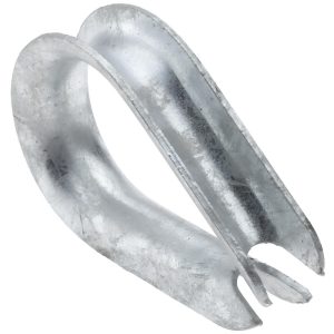 VALUE COLLECTION Wire Rope Thimble Clip: 3/8" Rope Dia, Steel 40420